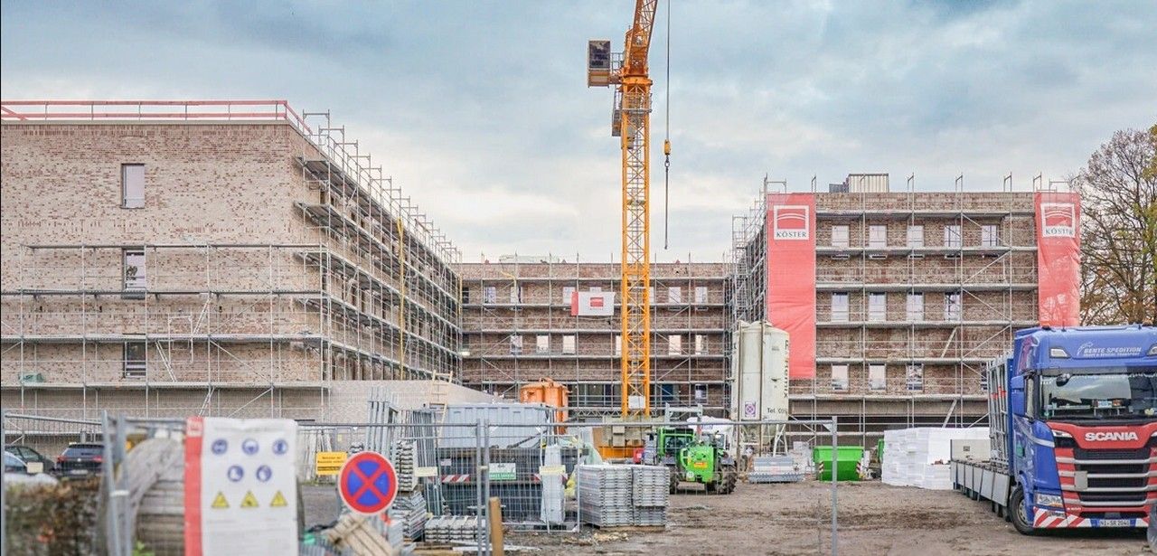 Fortschritt beim Bau des Verwaltungsgebäudes erfreut Landkreis (Foto: JES Architekten)